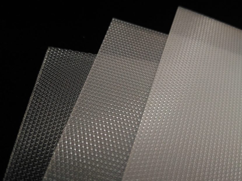 Micro prism diffuser sheets for LED, PS material for office lighting